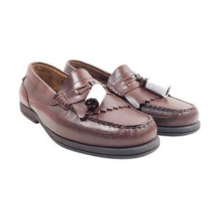 G.H. Bass & Co. Mens Size10.5 Brown Leather Kiltie Tassel Loafers